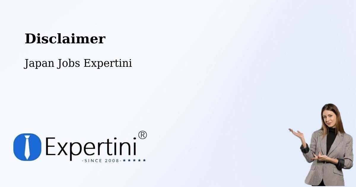 Disclaimer – Ichihara Shi - Japan Jobs Expertini